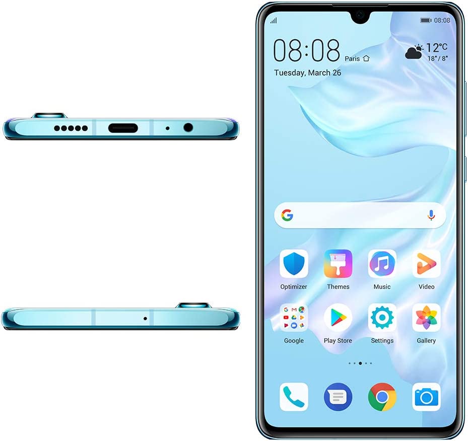 Huawei P30 128GB+6GB RAM (ELE-L29) 6.1" LTE Factory Unlocked GSM Smartphone (International Version) - Breathing Crystal - Image 8
